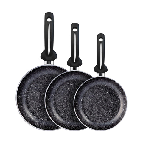 pensofal set 3 padelle antiaderenti 18 22 26 cm in alluminio per induzione e gas ean 8020173085798