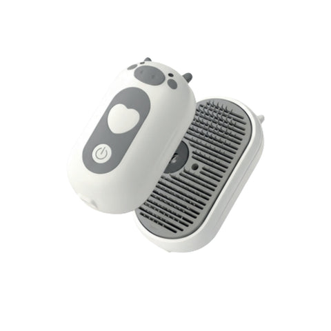 Spazzola a Vapore per Cani e Gatti Ricaricabile USB-C con Ugello Spray e Scomparto Acqua Misure 6x5x11cm