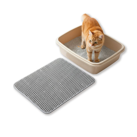 Tappetino lettiera gatto con recupero sabbia, nido d'ape 90x60 cm