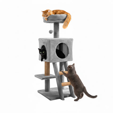 puppy lovers tiragraffi per gatti 92 cm con cuccia scala e giochi ean 8054806950597