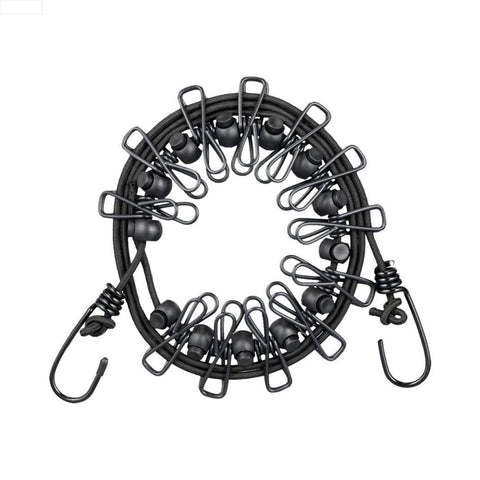 Stendibiancheria da Viaggio con 12 Molle – Corda Elastica 2 Metri