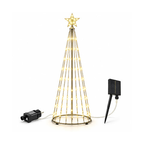 Albero di Natale luminoso 150 cm con 170 LED e pannello solare