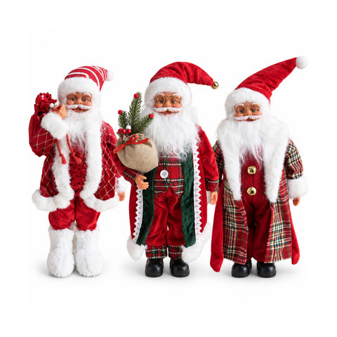 Babbo Natale con Luci e Musica, Statua Natalizia Decorativa 65-95-120 cm, Ornamento Luminoso a Batteria - Blind Box