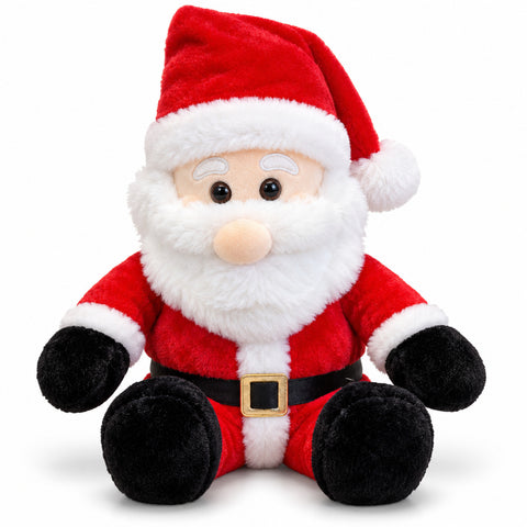 Babbo Natale Seduto 40 cm in Tessuto Morbido, Decorazione Natalizia