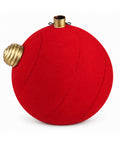 saint joy base albero di natale a forma di palla gigante effetto velluto 41x41x44 cm copribase decorativo con aggancio 4 cm rosso bordeaux verde ean 8056819079616