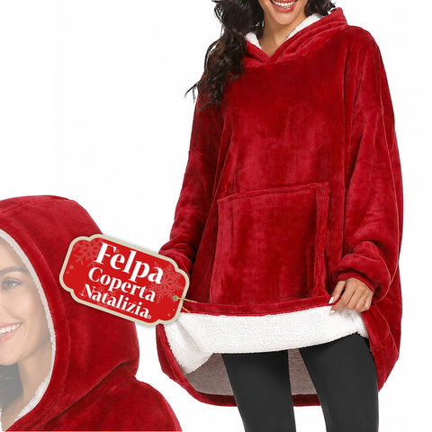 Coperta con Maniche e Cappuccio, Felpa Coperta Oversize 2 Colori