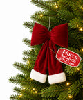 saint joy fiocco albero di natale in velluto rosso con doppia coda 2 misure ean 8050043128515