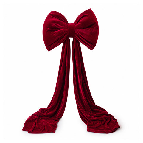saint joy fiocco grande in velluto rosso 190 cm ornamento imbottito con gancio decorazione per porta albero e interni ean 8056819079647