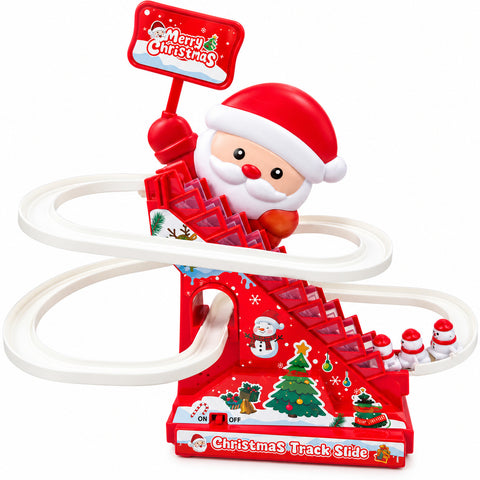 Giostrina di Babbo Natale con Scivolo, Luci, Musica e Movimento