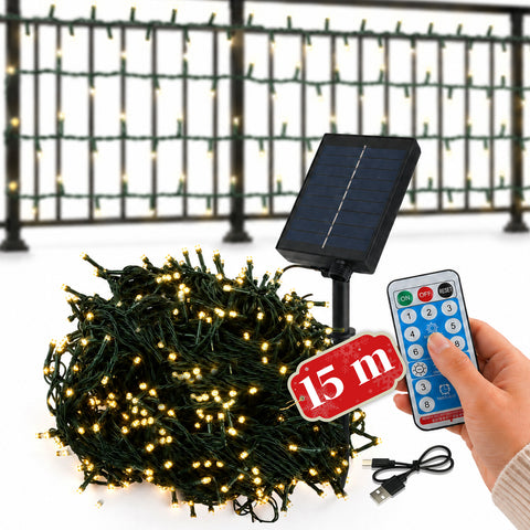 Luci Natalizie da Esterno Solari con Telecomando, 4 Lunghezze