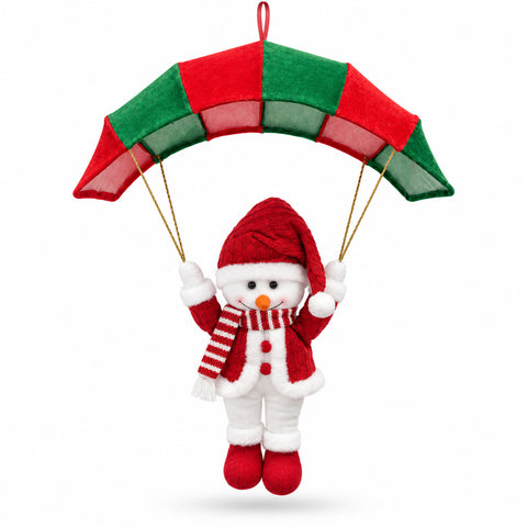 Paracadute Natalizio da Appendere 80 cm con Personaggio di Natale 4 personaggi