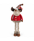 saint joy renna natalizia decorativa estensibile 55 85 cm ornamento di natale con gambe telescopiche struttura in metallo poliestere 4 varianti stile ean 8056819080070