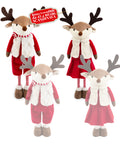 saint joy renna natalizia estendibile 45 80 cm con gambe telescopiche struttura in ferro 2 outfit scandinavo o country ean 8056819079593