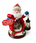 saint joy statuina babbo natale con villaggio e lanterna in resina 16x19 cm ean 8050043128010