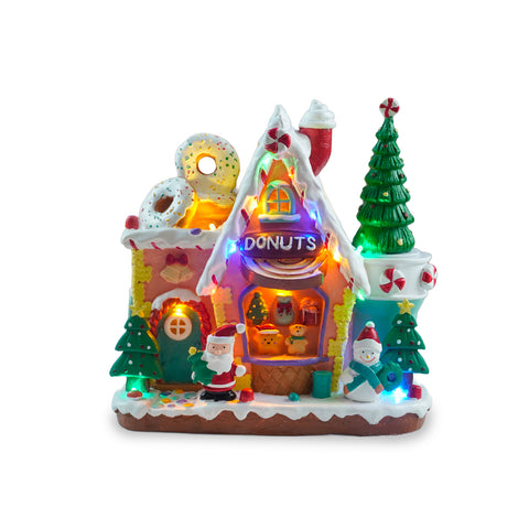 saint joy villaggio di natale animato northlight con luci led musica e albero rotante ean 8050043127457