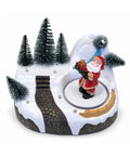 saint joy villaggio di natale luminoso con elemento rotante luci led e musica 3 varianti albero babbo natale bambini 17x14x15 cm ean 8056819080339