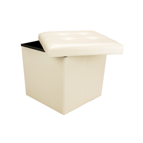 Pouf Kergur Richiudibile Bianco 38x38x38cm