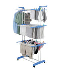 zendea stendibiancheria verticale a 3 livelli in ferro e pp estensibile e con ruote pivottanti l105xp64xa173cm portata 20kg ean 8052879013560