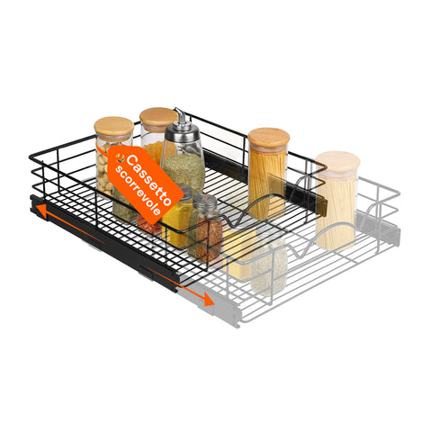 avilia home cestello estraibile cucina per dispensa e sottolavello in metallo ean 8052879011085