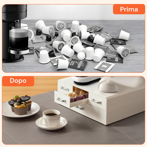 avilia home organizer per cialde e capsule caffe 4 cassetti design salvaspazio ean 8052879010583