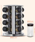 avilia home porta spezie girevole 360 da cucina con 16 barattoli inclusi ean 8052879010859