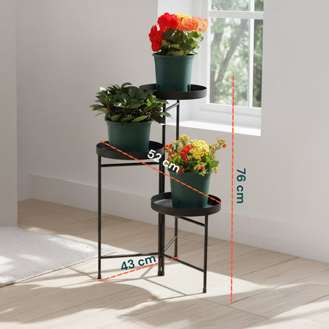 avilia home portavasi in ferro a 3 ripiani 20 cm supporto piante da interno ean 8056819053227