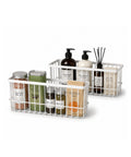 avilia home set 2 cestini magnetici multiuso in acciaio organizer portaoggetti salvaspazio a griglia installazione senza fori portata max 5 kg ean 8052879011979