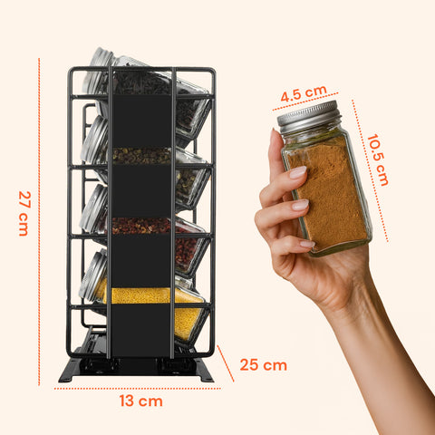 avilia portaspezie estraibile da armadietto con 20 barattoli in vetro ed etichette ean 8056819053562