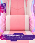 nexor sedia gaming ergonomica con luci rgb e cuscino lombare massaggiante poltrona ufficio reclinabile con telecomando ean 8056819078855