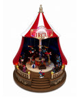 saint joy carillon natalizio animato circojoy con luci led e musica tendone circo 34 x h44 cm in plastica scena rotante alimentazione usb o a batterie ean 8050043127730