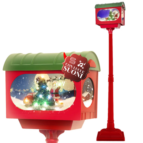 saint joy decorazione natalizia lampione flash 160 cm con led e musica per interno ed esterno ean 8388780246712