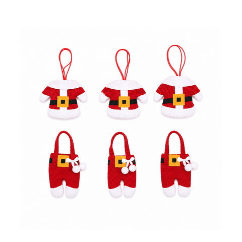 saint joy portaposate natalizi babbo natale set 6 pezzi in tnt e poliestere ean 8050043128065