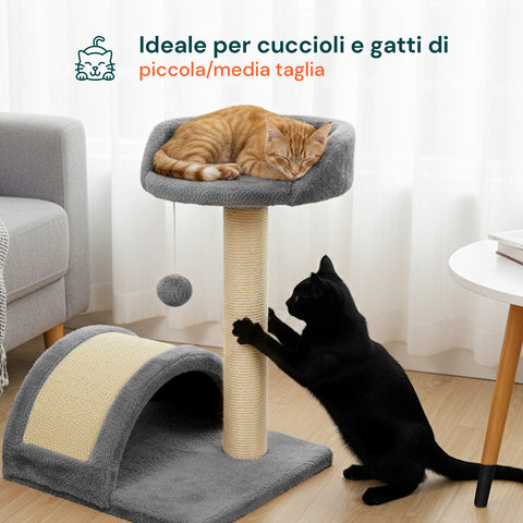 puppy lovers tiragraffi per gatti 50 cm con arco in sisal e gioco pendente ean 8054806950641