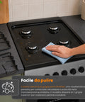 wintem cucina a gas 50x50 cm con forno a gas 49 litri 4 fuochi di diversa potenza valvole di sicurezza e coperchio ean 8056819078930