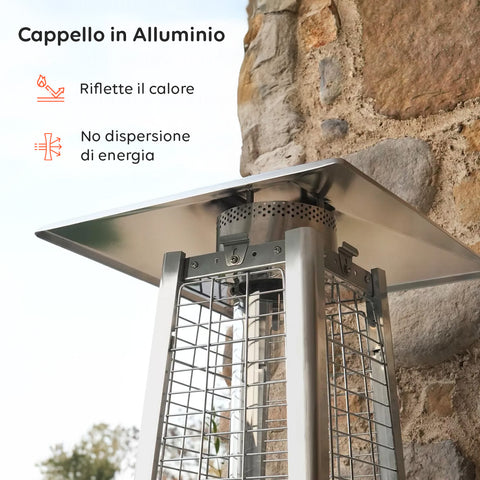 wintem stufa a gas da esterno a piramide con termostato regolabile 12kw ean 8052286432091