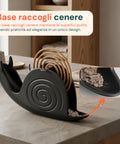 avilia home porta zampirone a forma di lumaca supporto per spirali antizanzare in abs con base raccogli cenere design universale riutilizzabile dimensioni 18x32x75cm ean 8052879014048