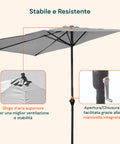 garden friend ombrellone da giardino in alluminio con telo in poliestere 27x23m tortora ean 8023755068585