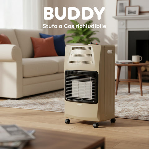 wintem buddy stufa a gas pieghevole potenza 42kw con 3 livelli di riscaldamento ean 8052286432039