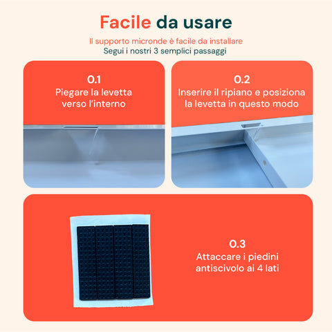 avilia organizer da cucina con ripiano estraibile salvaspazio per forno a microonde ean 8052879010163