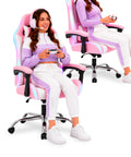 nexor sedia gaming ergonomica con luci rgb e cuscino lombare massaggiante poltrona ufficio reclinabile con telecomando ean 8056819078855