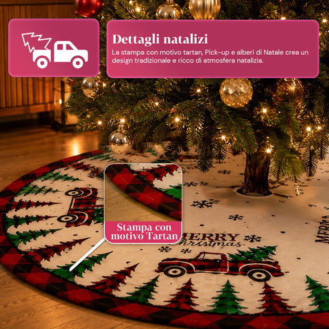 saint joy copri base albero di natale a120 cm in peluche 4 fantasie ean 8050043128331