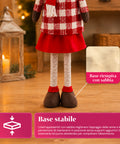 saint joy renna natalizia estendibile 45 80 cm con gambe telescopiche struttura in ferro 2 outfit scandinavo o country ean 8056819079593