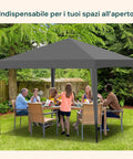 zendea gazebo 3x3mt per esterni con copertura impermeabile e telaio in acciaio ean 8015361713188