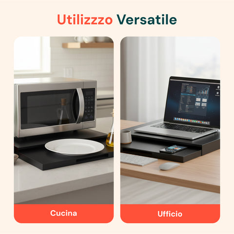 avilia organizer da cucina con ripiano estraibile salvaspazio per forno a microonde ean 8052879010163