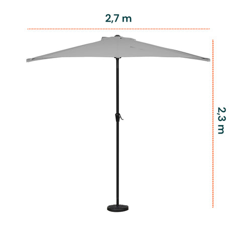 garden friend ombrellone da giardino in alluminio con telo in poliestere 27x23m tortora ean 8023755068585