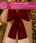 saint joy fiocco albero di natale in velluto rosso con doppia coda 2 misure ean 8050043128515