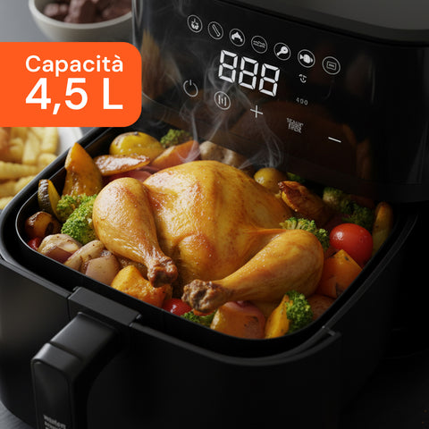 wintem friggitrice ad aria 45l con display led touch e 7 programmi di cottura 1800w ean 8052286432213