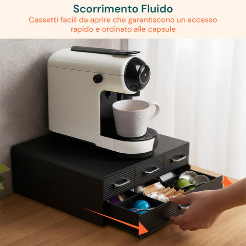 avilia home organizer per cialde e capsule caffe 4 cassetti design salvaspazio ean 8052879010583