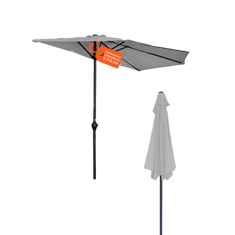 garden friend ombrellone da giardino in alluminio con telo in poliestere 27x23m tortora ean 8023755068585