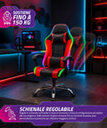 nexor sedia gaming ergonomica con luci rgb e cuscino lombare massaggiante poltrona ufficio reclinabile con telecomando ean 8056819078855